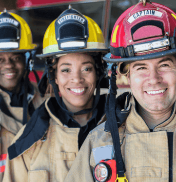 Pompiers souriant Québec