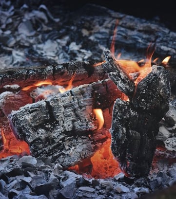 HARDWOOD charcoal briquettes