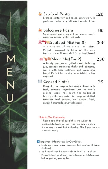 Cooked Food , The Sunset Drift Tavern In Ksamil by Johns Guesthouse