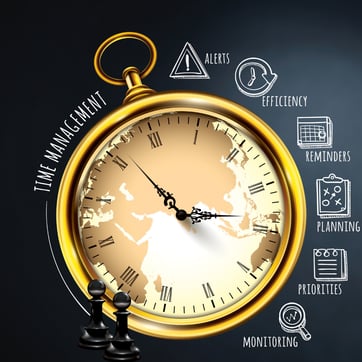 a person pointing at a clock with a clock on it