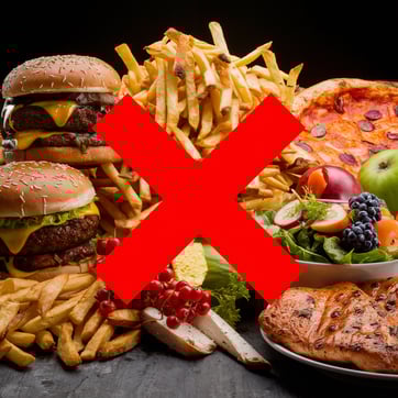 a bunch of food that is not in use
