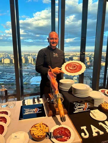 Nuestro cortador de jamón en Eurostars Madrid Tower