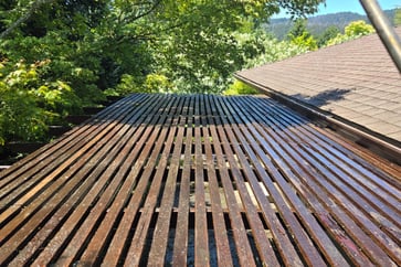Deck after power wash