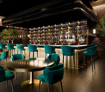 interior viz of a bar with a bar stool