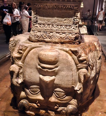 Basilica Cistern's impressive underground chambers, Istanbul