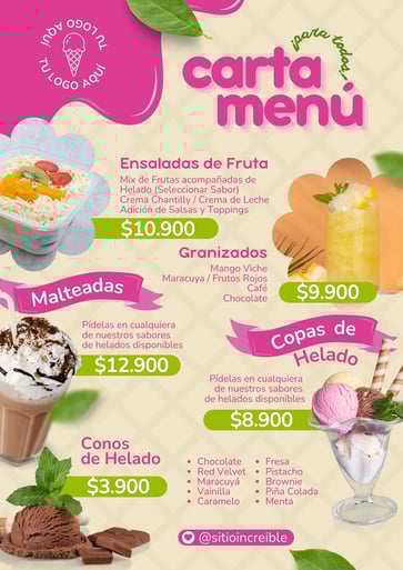 AvantiRed fabrica cartas menu personalizadas