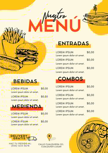 AvantiRed fabrica cartas menu vertical personalizadas