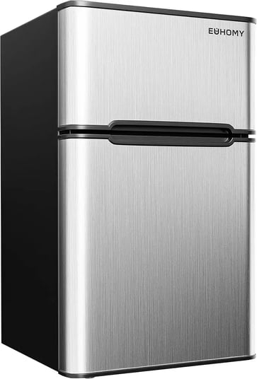 EUHOMY Mini Fridge with Freezer, 3.2 Cu.Ft Mini Refrigerator fridge, 2 door For Bedroom/Dorm/Office/