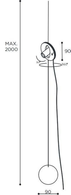 dibujo lampara colgante y regulable