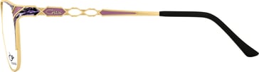 cazal damen gestell brille gold lila violett