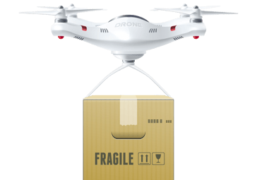 Convenient Intracity door-to-door delivery for small parcels with Drones, EVs for last mile deliveri