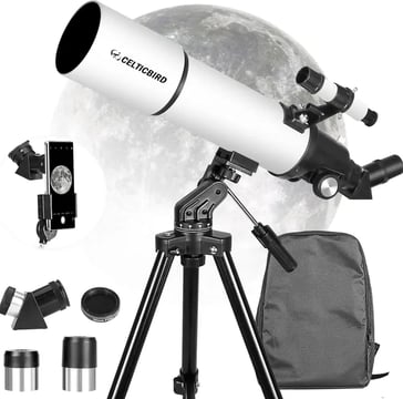 Celticbird Telescopio 80 mm Apertura 600 mm para Adultos Principiantes