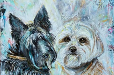 pet portrait oil painting