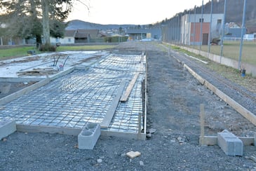 Coffrage des futurs quais de la gare