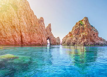 Blue cove creek cristal water seaside Corsica