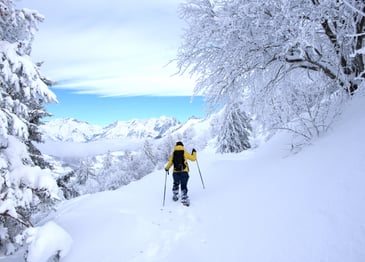 Mountain sport snow snowshoes ski