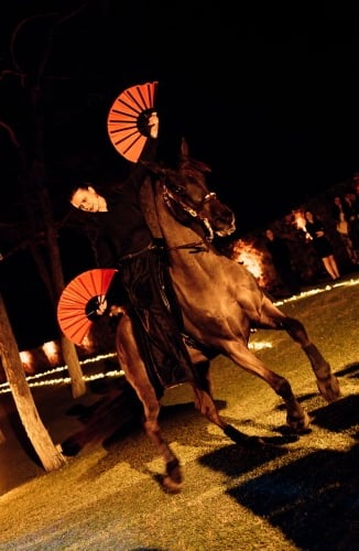 Flamenco and live horse show featured at a private celebration at Villa El Rincon in Marbella.