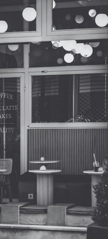 the front of a coffee shop in london