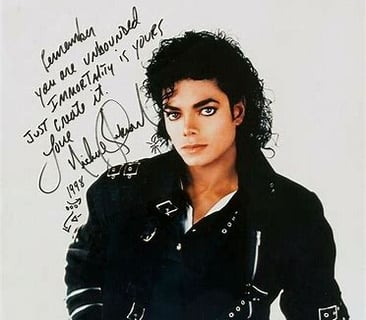 Michael Jackson signed photo 