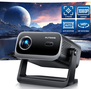 Mini Vidéoprojecteur【Auto Keystone/Focus Électrique】 1080P WiFi Bluetooth Vidéoprojecteur Portable 4