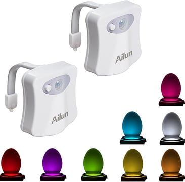 LED toilet night light that illuminates your bowl for late-night bathroom trips