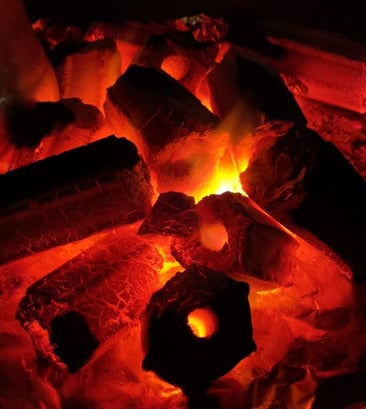 BBQ charcoal briquettes