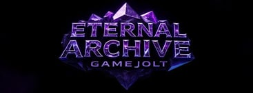 a logo for the eternal archive community on gamejolt