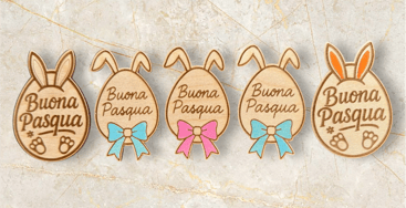 Calamite Buona Pasqua dipinte a mano