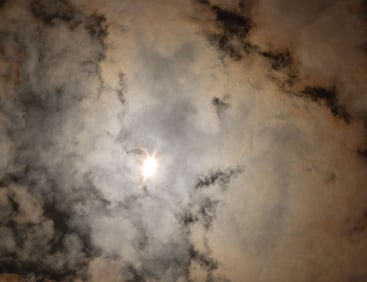 The Solar eclipse right before 100% totality. Photo by Taylor Pleasant