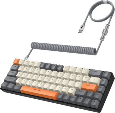 YINDIAO T8 60% Teclado para Juegos,68 Teclas,US Layout,Teclado Mecánico con Cable Compacto