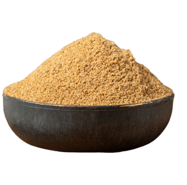 a bowl of brown sugar sits in a bowl