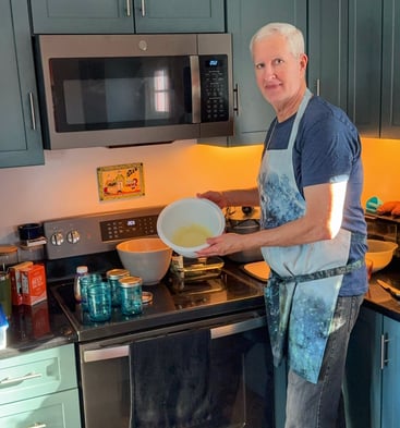 Dr. Randall in his kitchen