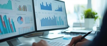 Data analytics dashboards illustrating data-driven decision making for business optimization