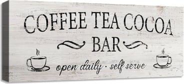 SOOTHAN Coffee Tea Cocoa Bar Sign