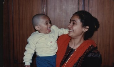 artist smeet k gusani with his mom shital gusani