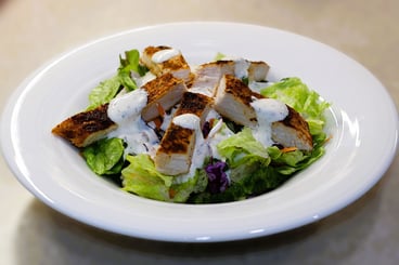 Blacked Chicken over Salad