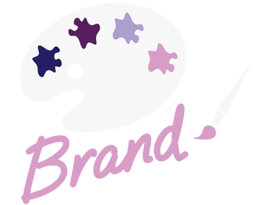 An artists palette and the word Brand. Brand design from SquareKey Studio