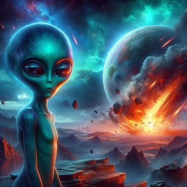 planeta alienigena destruido