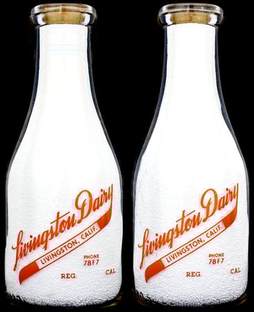 Pyroglaze Milk bottles