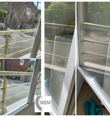 avant apres nettoyage de fenetres encrassé chez particulier m&m services pro rouen