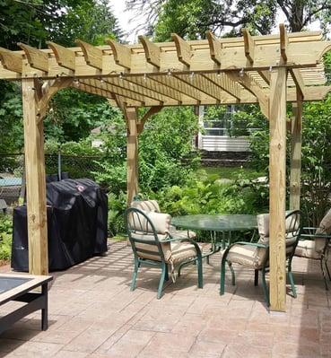 wood pergola