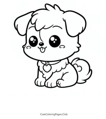 Puppy coloring sheet