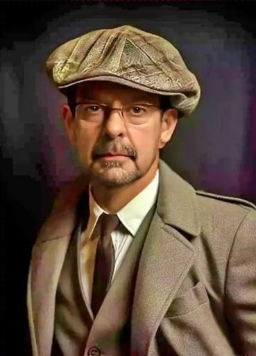 marhart, portrait, homme avec casquette.