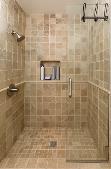 a traditional renovated shower