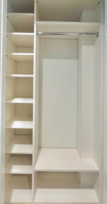 a closet with a closet space for a closet