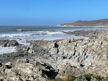 the rocks at Woolacombe Beach