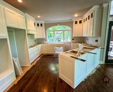 Modern kitchen with fresh paint