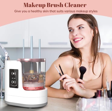 USB-powered automatic makeup brush cleaner for beauty lovers