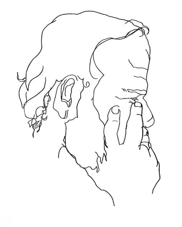 continuous line drawing portrait