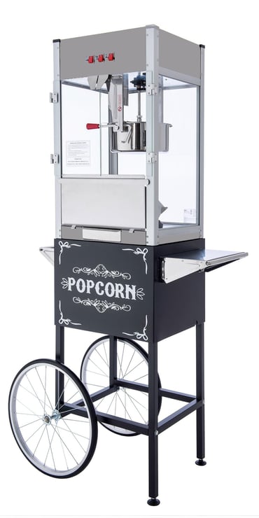 Maquina de Pochoclos con carro Popcorn Palomitas de Maiz de uso comercial USHO